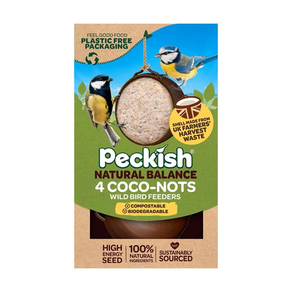 Peckish Coco-Not Feeder 4 Pack