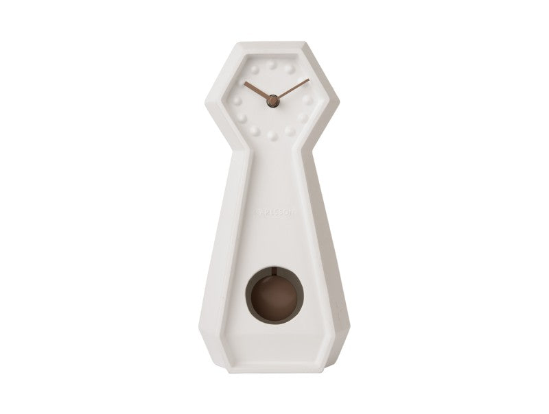White Genuine Pedulum Table Clock