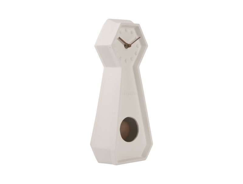 White Genuine Pedulum Table Clock