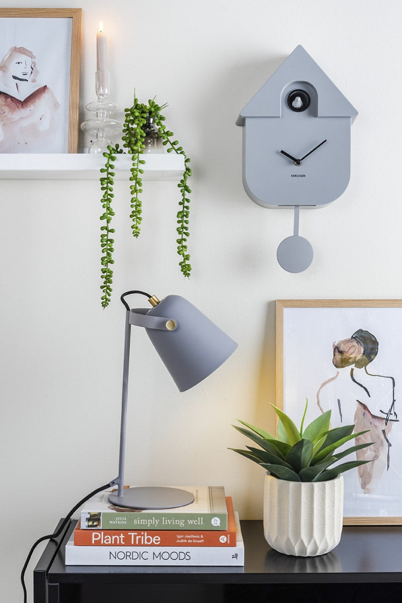 Mouse Grey Modern Cuckoo Wall Clock