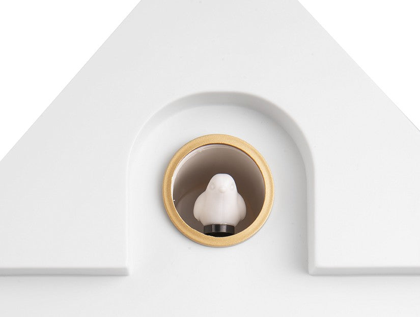 White Modern Cuckoo Wall Clock