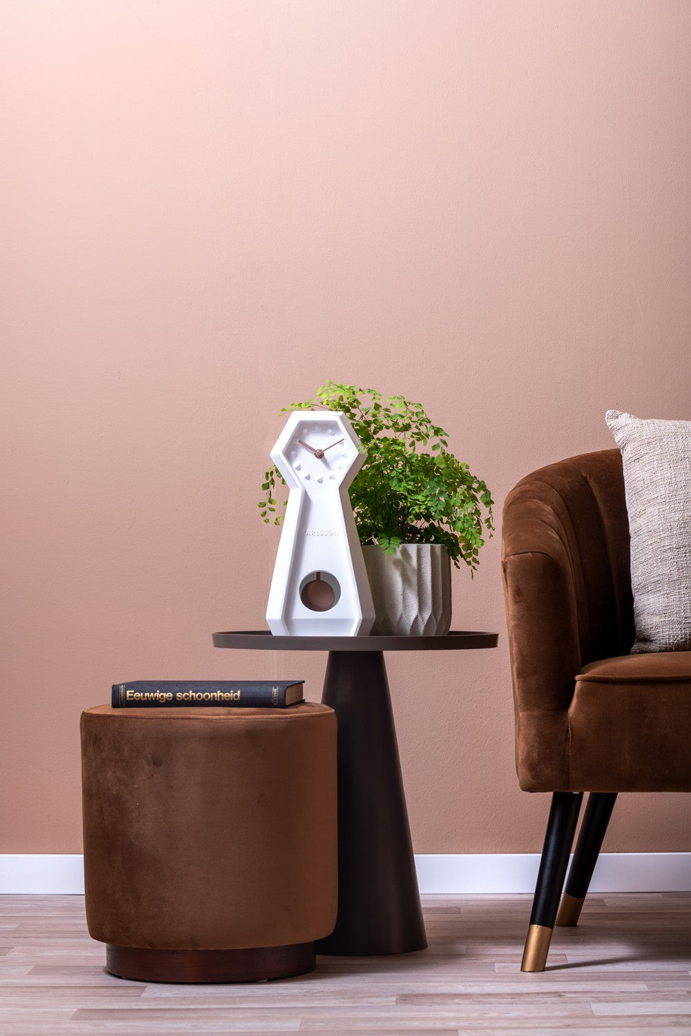 White Genuine Pedulum Table Clock