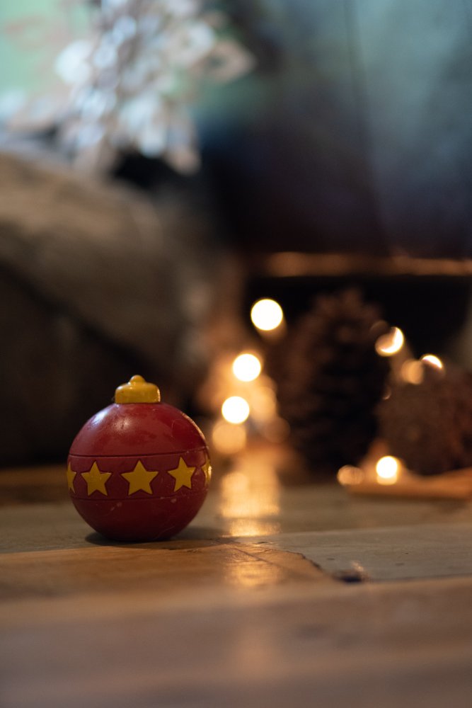 Red Christmas Bauble Dog Toy