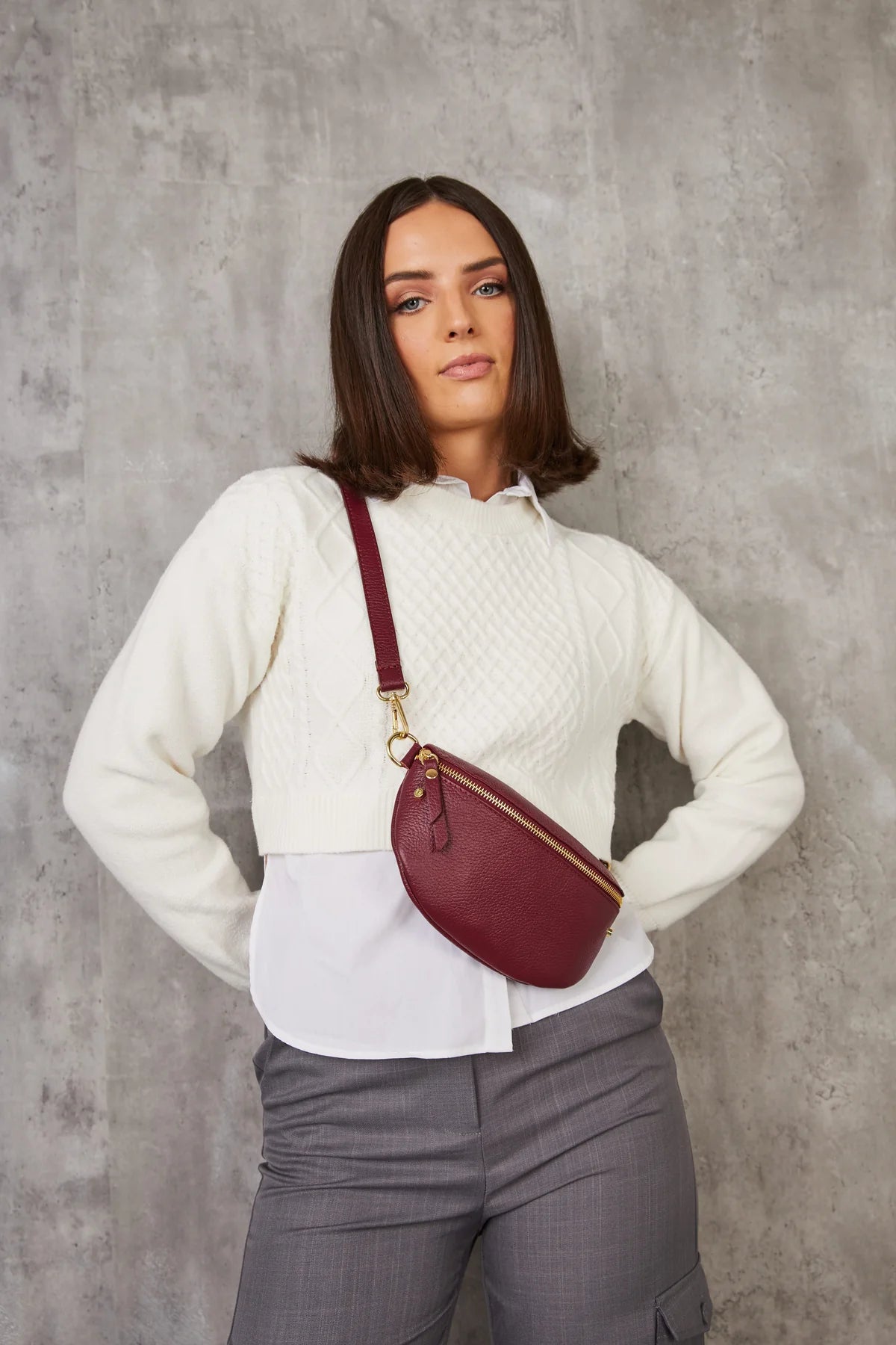 Elie Beaumont Sling Bag - Wine