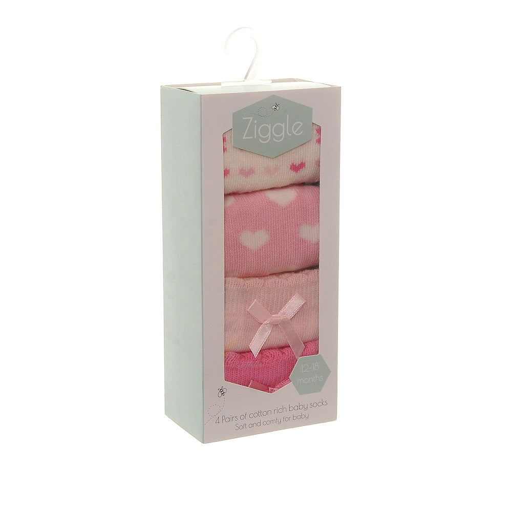12/18 Months Hearts and Bows Socks Set