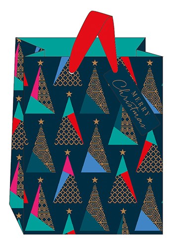Geo Trees Portrait Gift Bag