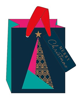 Geo Trees Small Gift Bag