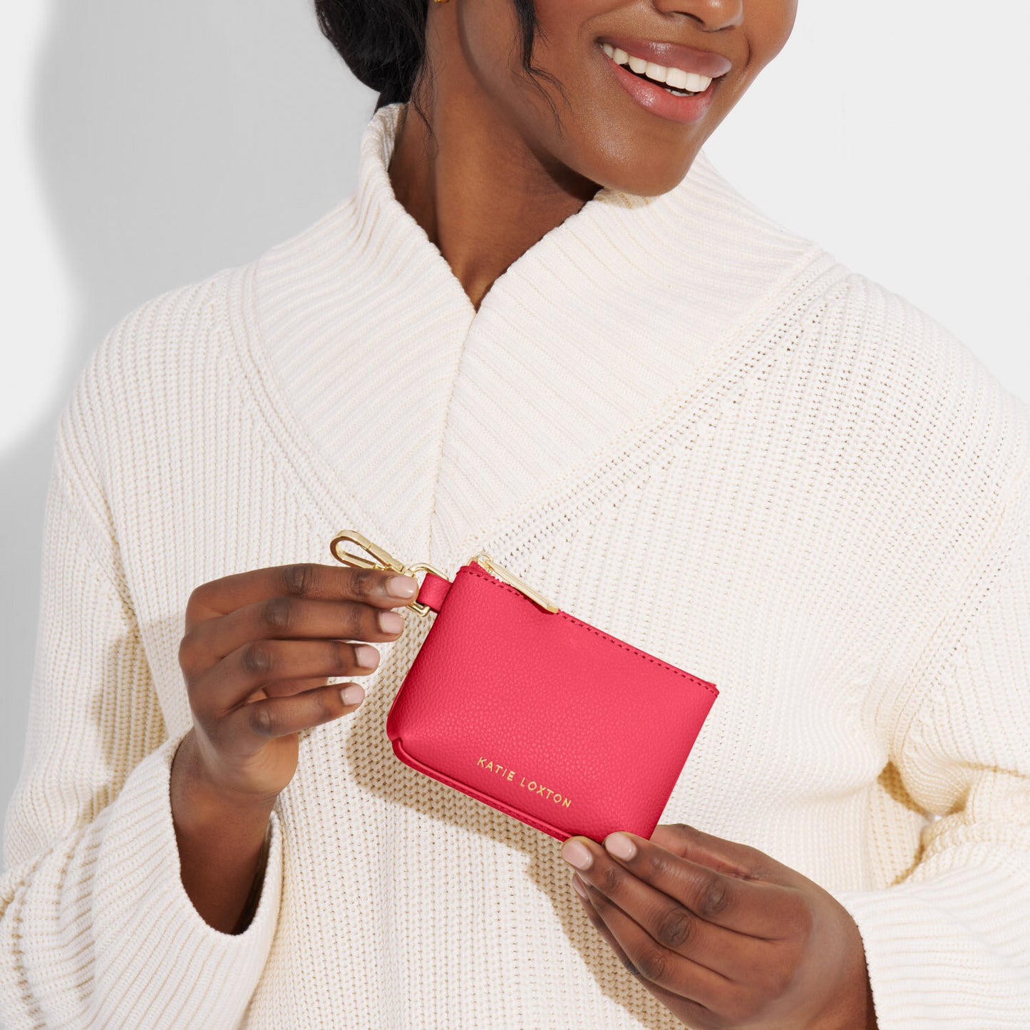 Katie Loxton Evie Clip On Coin Purse - Fuchsia