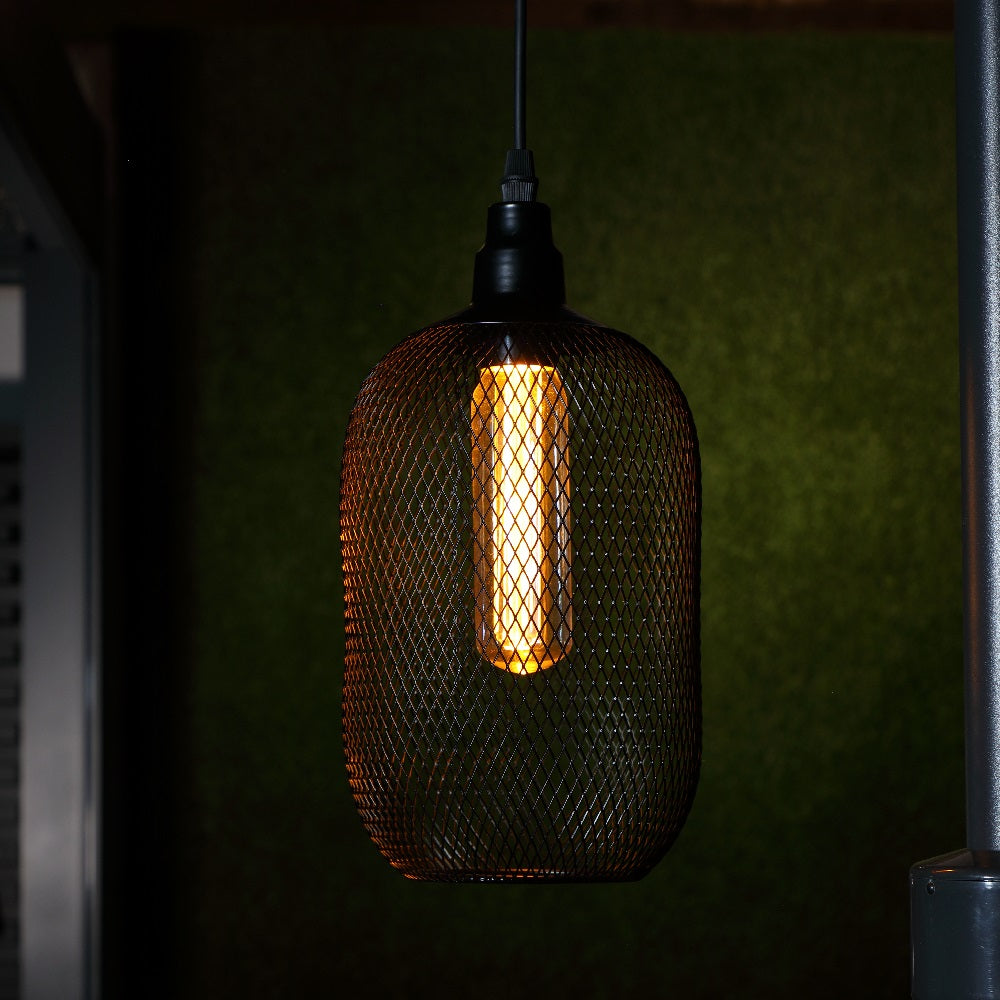 Black Mesh Megan Pendant