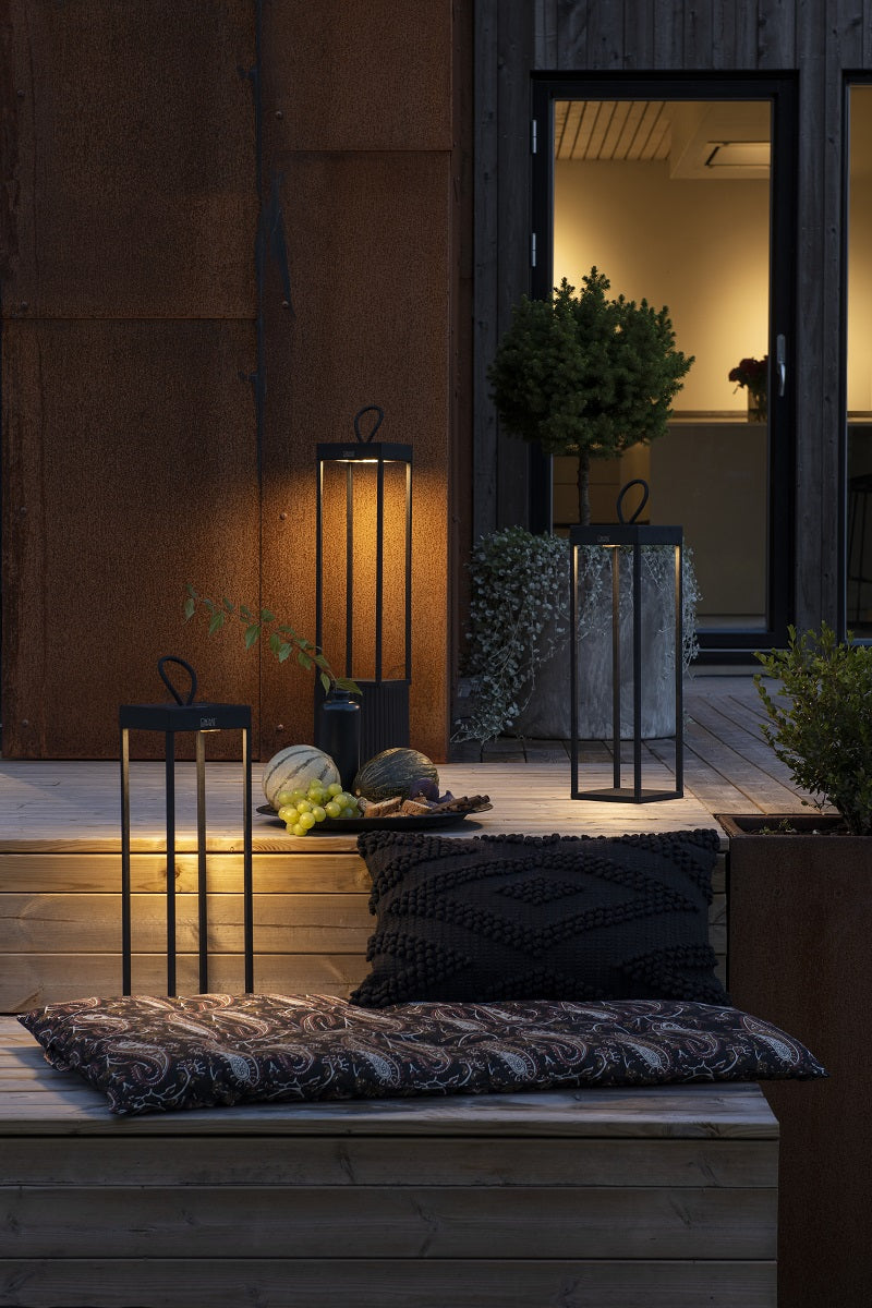 Ravello Lantern Black 50cm USB Dimmable