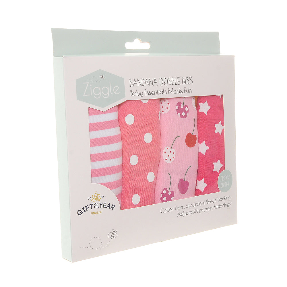 Set 4 Bibs - Pretty Pinks