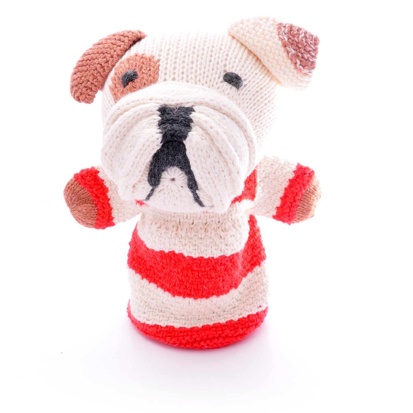 Stripy Bull Dog Hand Puppet