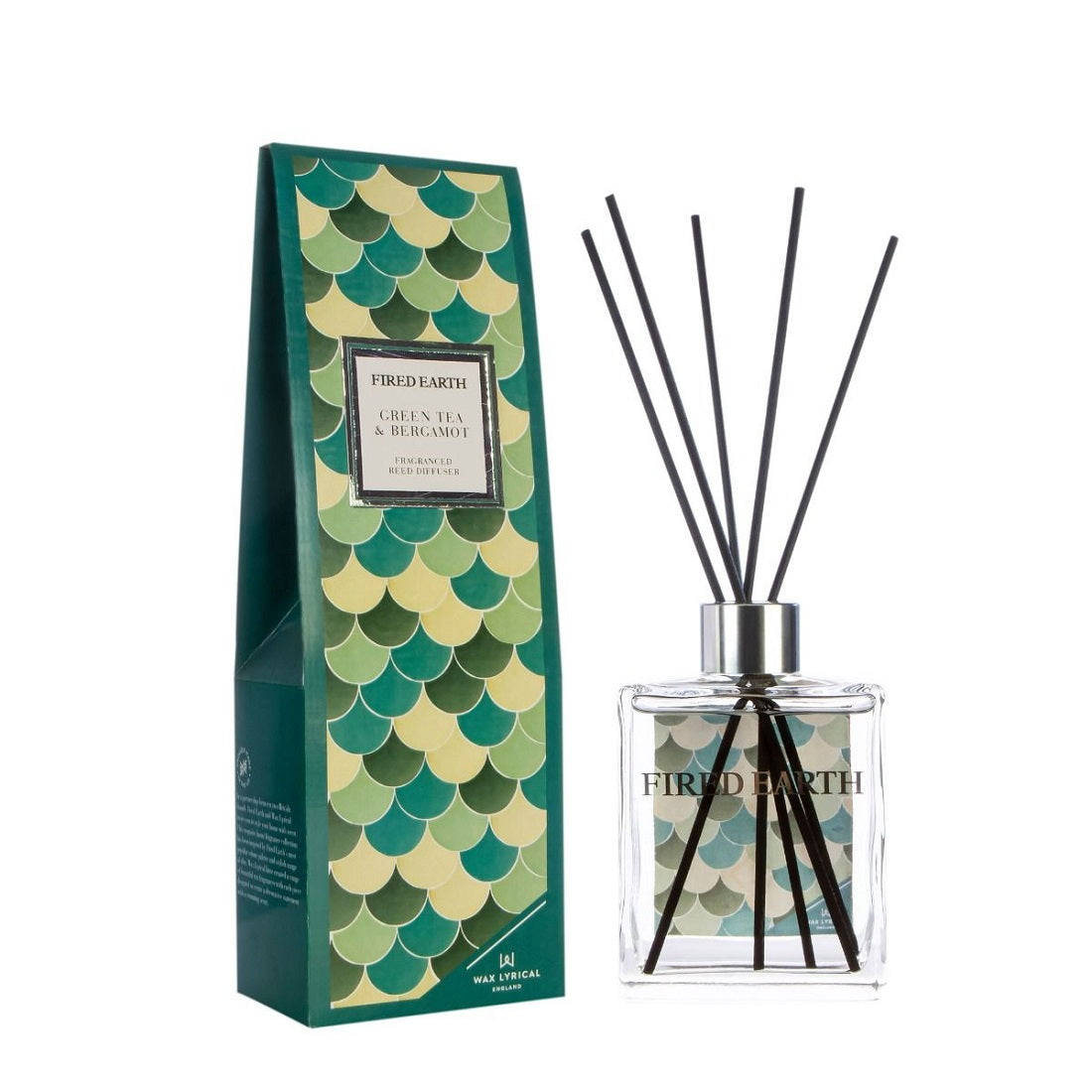 Fired Earth Reed Diffuser 180ml Green Tea & Bergamot