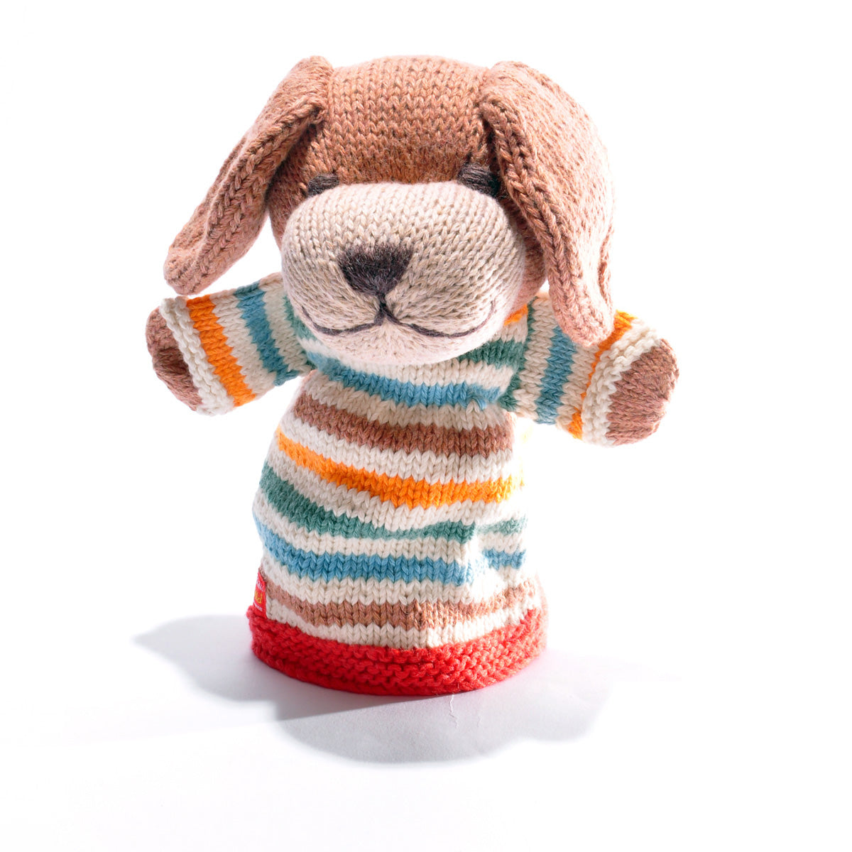 Dog White Stripe Hand Puppet