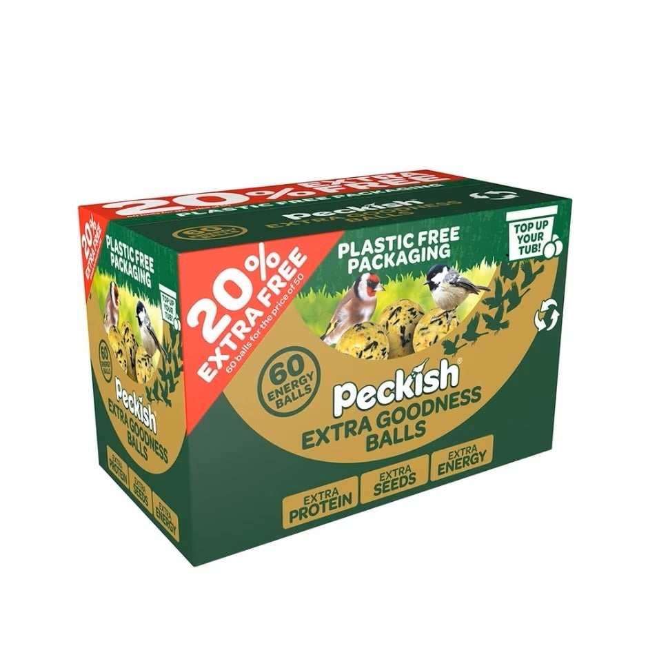 Peckish Extra Goodness Balls 50 Box + Extra Free