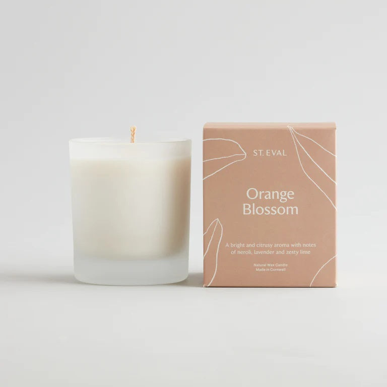 Orange Blossom Lamorna Glass Candle