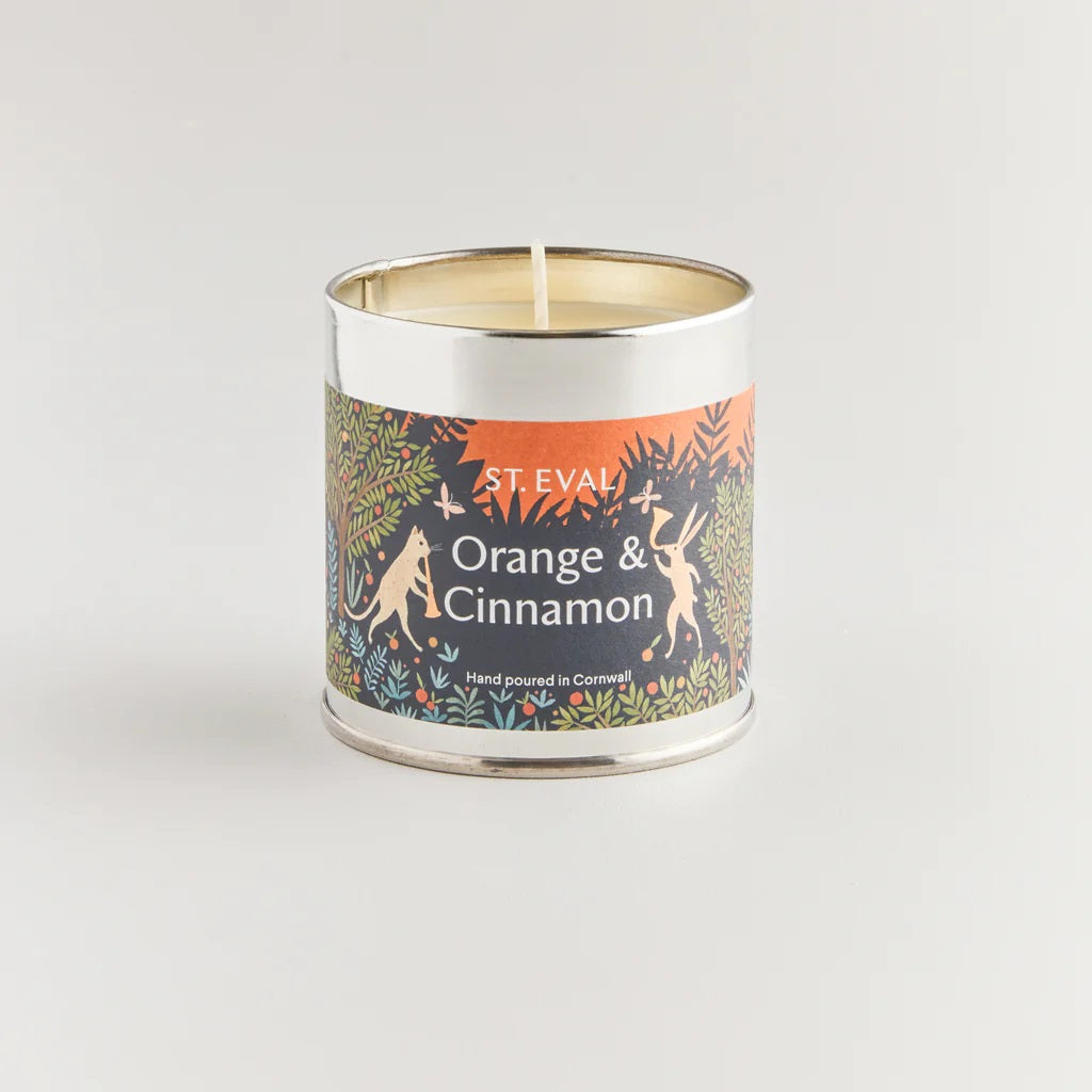 Orange and Cinnamon Scented Christmas Tin Candle