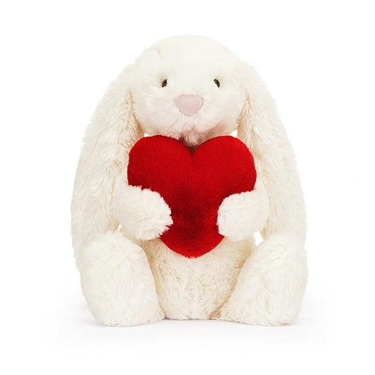 Little Red Love Heart Bashful Bunny