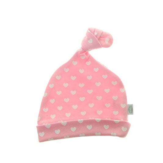 Pink & White Hearts Baby Hat