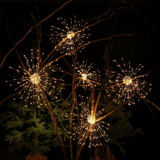 5 Large Warm White Firework String Lights