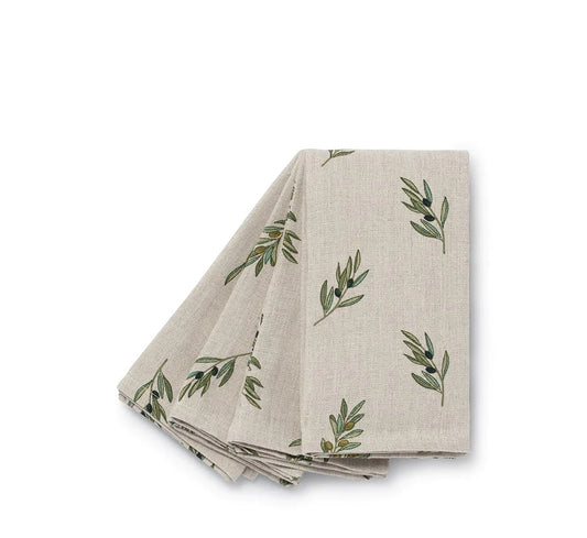 Set of 4 Olive Napkins